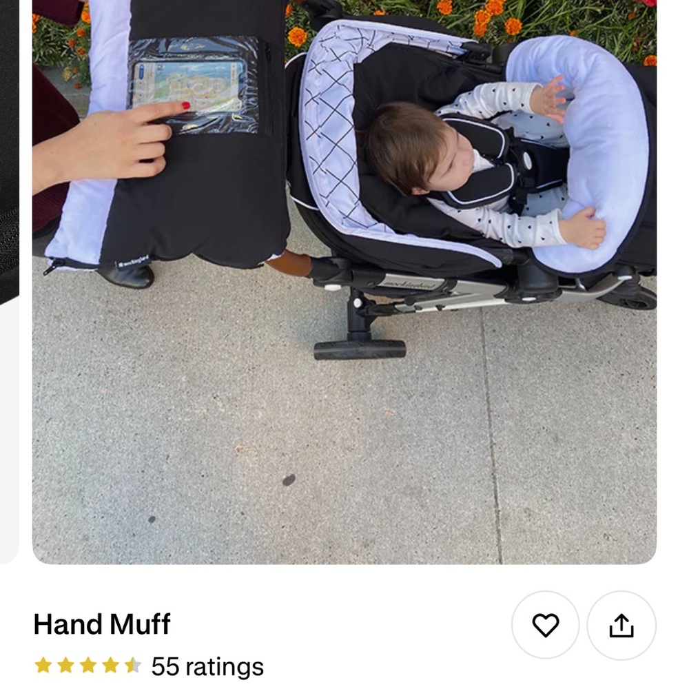 Black Hand Muff for Stroller